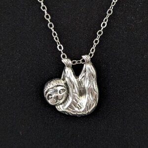 Hanging Sloth Pendant Necklace